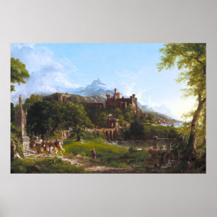 Poster Le départ par Thomas Cole