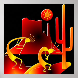 Poster Le désert Kokopelli