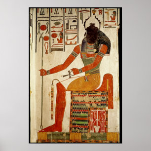 Poster Le dieu, Khepri, de la tombe de Nefertari