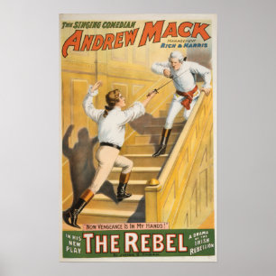 Poster Le drame de la rébellion irlandaise "Rebel" - escr