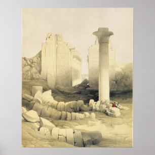 Poster Le Dromos ou le Hall central du grand temple de