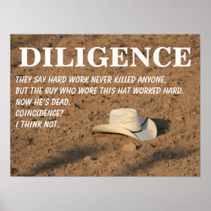 Poster Le dur labeur ne vous tuera pas (je vous promets)