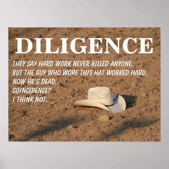 Poster Le dur labeur ne vous tuera pas (je vous promets)  (Devant)