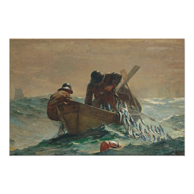 Poster Le filet de hareng, 1885 (huile sur toile) (Devant)