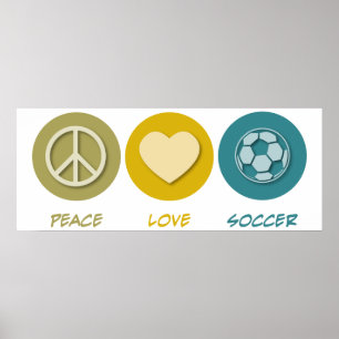 Poster Le football d'amour de paix