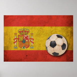 Poster Le football vintage de l'Espagne
