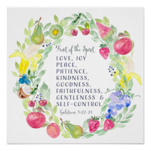 Poster Le fruit de l'esprit art chrétien