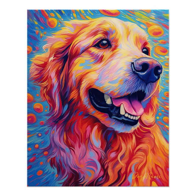 Poster Le Golden Retriever Dog 004 - Zetton Ziana (Devant)