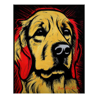 Le Golden Retriever Dog, Rouge et Noir 004 - Ulis