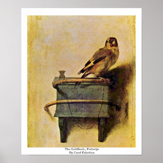 Poster Le Goldfinch, Puttertje Par Carel Fabritius (Devant)
