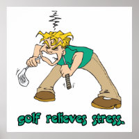 le golf soulage l'humour de stress