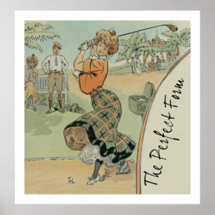 Poster Le golfeur parfait de femme de forme