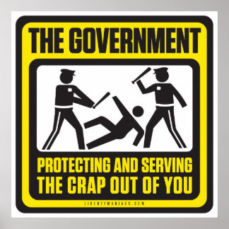 Poster Le Gouvernement Protège Et Sert