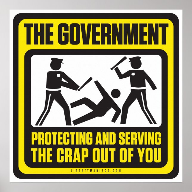 Poster Le Gouvernement Protège Et Sert (Devant)