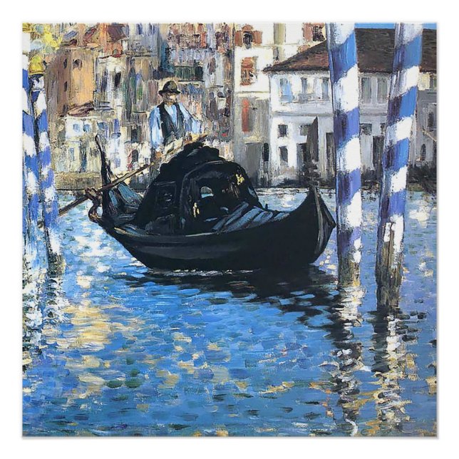 Poster Le grand canal de Venise Edouard Manet (Devant)