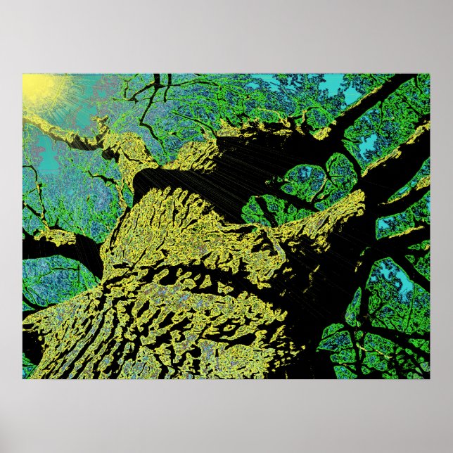 Poster Le grand chêne puissant de Dieu (Devant)