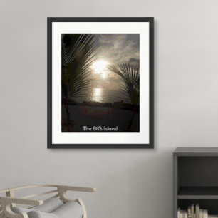 Poster Le grand coucher de soleil sur l'île