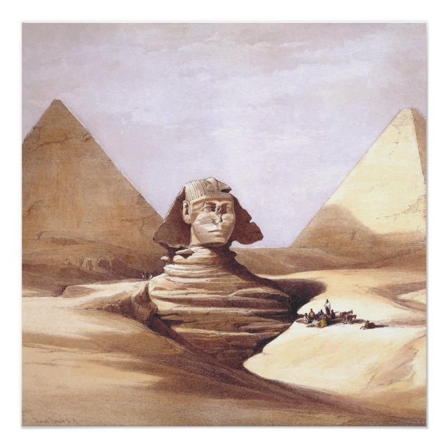 Poster Le Grand Sphinx, Pyramides de Gizeh (Devant)