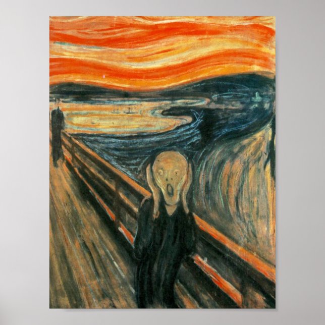 Poster Le hurlement Munch Art Moderne Abstrait (Devant)
