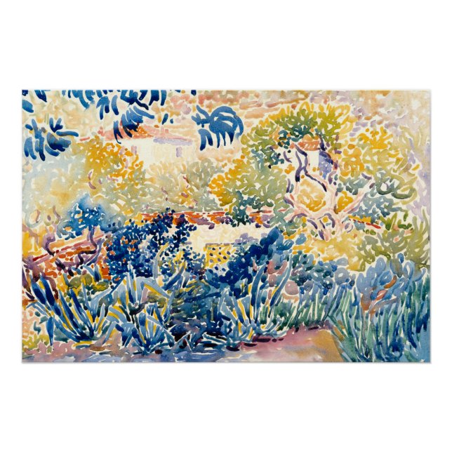 Poster Le jardin de l'artiste à Saint-Clair (1904-1905) (Devant)