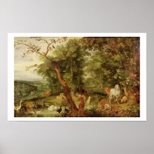 Poster Le Jardin d'Eden ; dans l'arrière - plan La Tempta