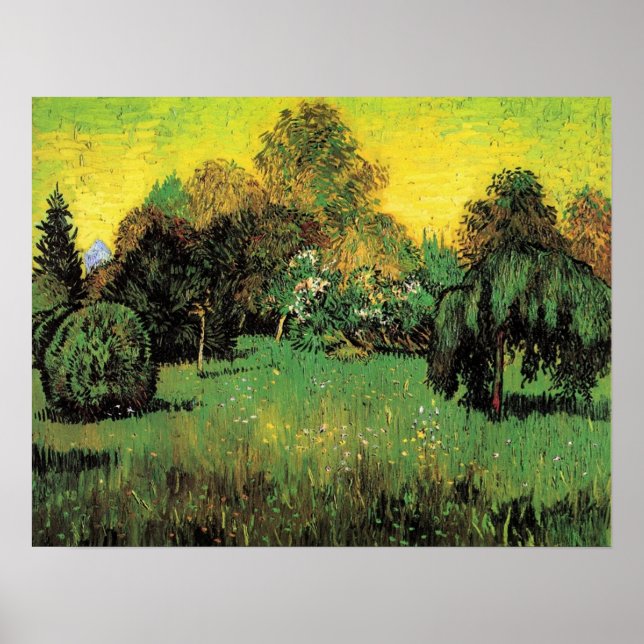 Poster Le jardin du poète par Vincent van Gogh. (Devant)