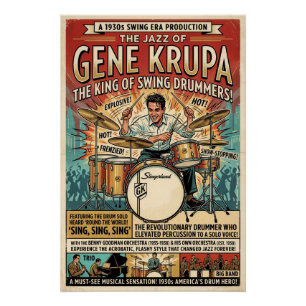 Poster Le jazz de Gene Krupa