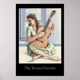 Poster Le jeune guitariste noir