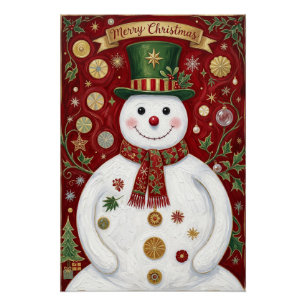 Poster Le Jubilé Cramoisi du Bonhomme de Neige Jovial