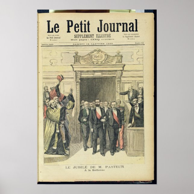 Poster Le Jubilé de Louis Pasteur à la Sorbonne (Devant)