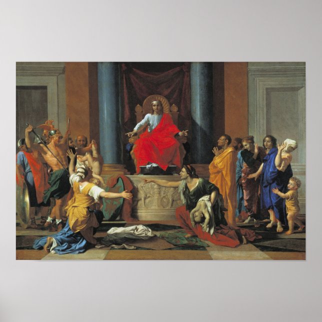 Poster Le jugement de Salomon, 1649 (Devant)