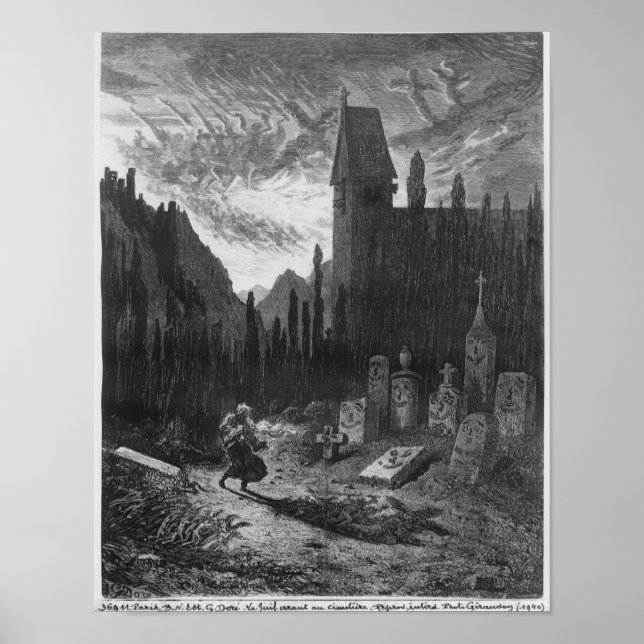 Poster Le Juif errant dans le cimetière (Devant)