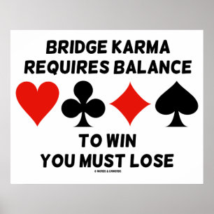 Poster Le karma de pont exige de l'équilibre de vous
