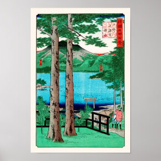 Poster Le lac Chuzenji Hiroshige Art japonais