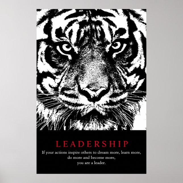 Poster Le leadership motivationnel du Tigre de Sumatra en (Devant)