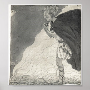 Poster Le Loki trouve le coeur de Gullveig - John Bauer