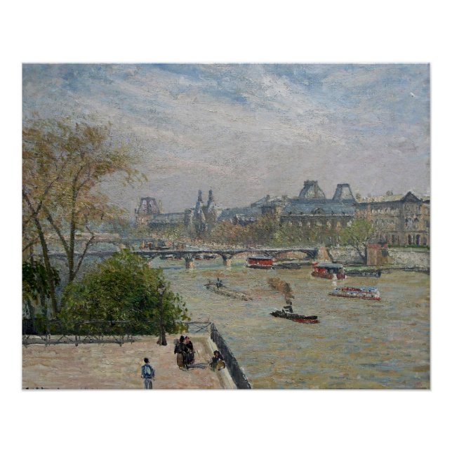 Poster Le Louvre, Printemps  Camille Pissarro (Devant)