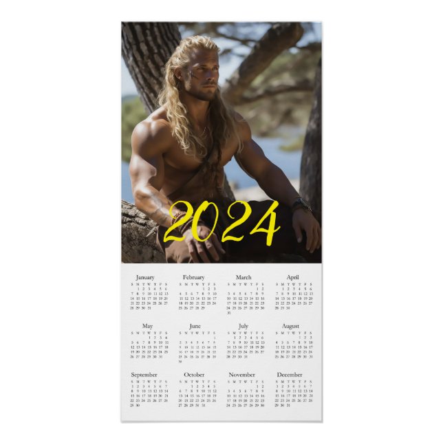 Poster Le Macho Le Plus Brutal 2024. Calendrier (Devant)