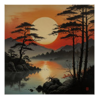Le majestueux mont Fuji Paysage Mur Art