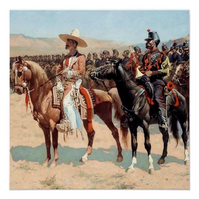 Poster Le major mexicain par Frederic Remington (1889) (Devant)