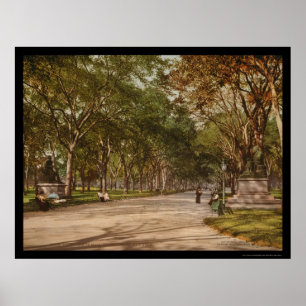 Poster Le Mall Central Park NYC 1900