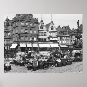 Poster Le marché au Trier, c.1910