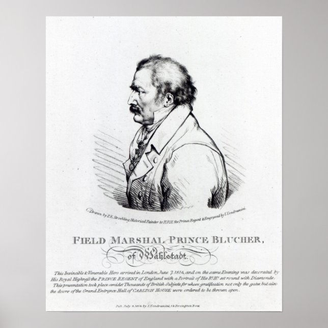 Poster Le maréchal Prince Blucher de Wahlstadt (Devant)