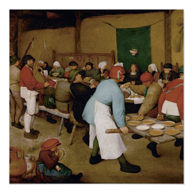Poster Le Mariage paysan par Pieter Bruegel l'Ancien (Devant)