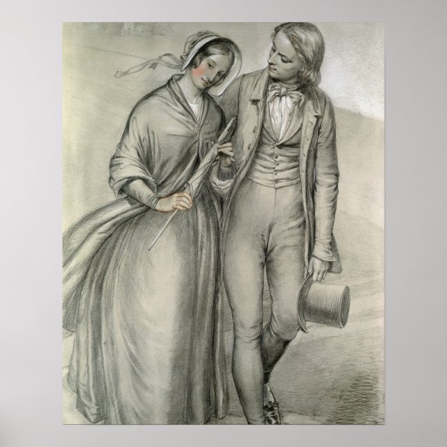 Poster Le matin du Mariage - Le départ, vers 1846 (Devant)