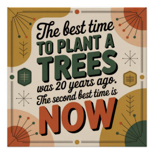 Poster Le Meilleur Moment Pour Planter Un Arbre Était Il