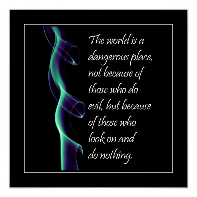 Poster Le monde est un endroit dangereux (Devant)