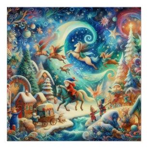 Poster Le monde lunatique d'un rêve d'enfant