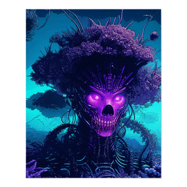 Poster Le Monstre Du Cyber-Arbre Dans L'Ombre (Devant)