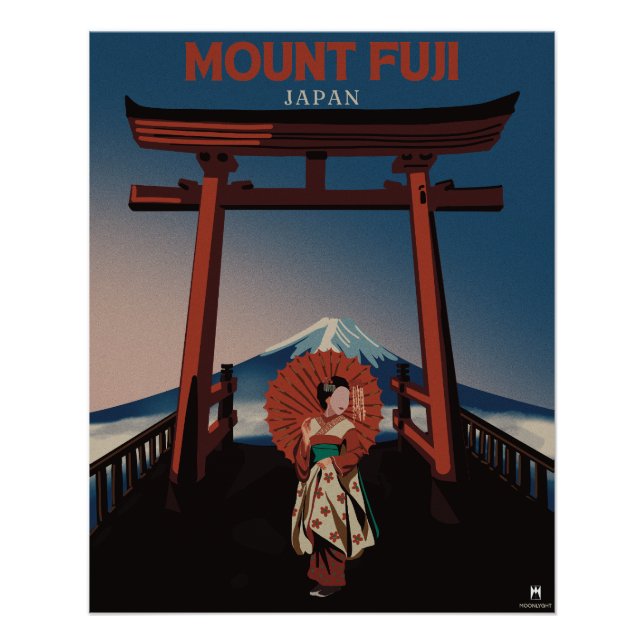 Poster Le Mont Fuji Japon (Devant)